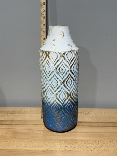 Metal floor vase tall - metal, 15”