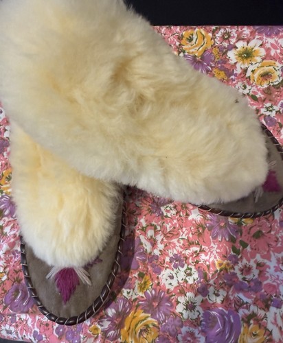 Sheepskin moccasins handmade - moccasins,