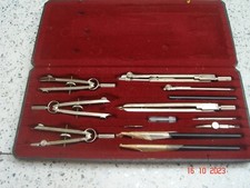 HELIX LEATHER BOX CONTAINING ARCHITECTURAL DRAWING EQUIPMENT