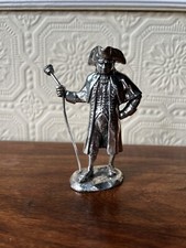 Silver Plate Town Squire Figure Highly Detailed 500g Weight 4 Ins Tall
