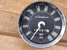 1960s Ford Cortina Mk 1 GT Speedo Gauge with Odemeter .110 mpg - Cortina script