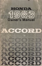 1983 Honda Accord Owners