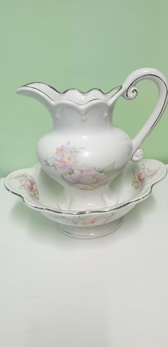 Maryleigh pottery floral jug - maryleigh, &