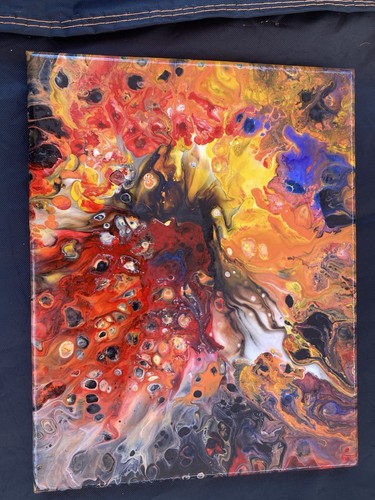 Original acrylic pour painting - acrylic,