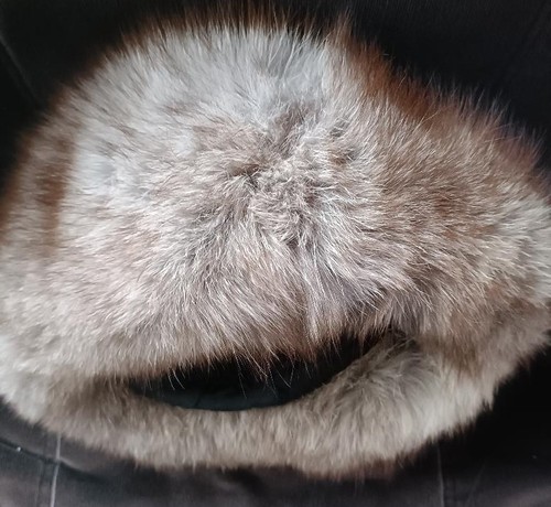 Russian silver fox fur hat - , in
