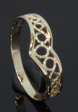 9 Carat Yellow Gold Open Cut 1/2 Wishbone Ring Size N (80.25.693)