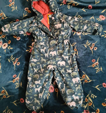 Frugi Forest Green Jungle Snowsuit for Boys 2-3 Years