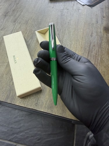 Rolex green ballpoint pen biro - rolex, pen/biro