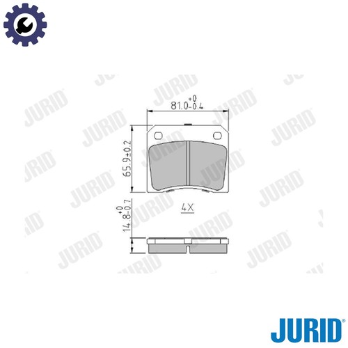 Brake pad set disc - brake,