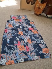 Next Women's Blue Floral Linen