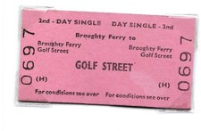 1981 Broughty Ferry to Golf Street 2nd Cheap Single Railway Ticket BRB BR(H)