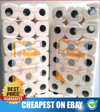 36x White Toilet Tissue Rolls