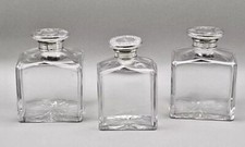 Antique French Silver Tops Dressing Table Jars Bottles Vanity Perfume