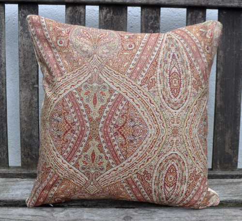 16x16 zipped paisley ottoman - paisley,