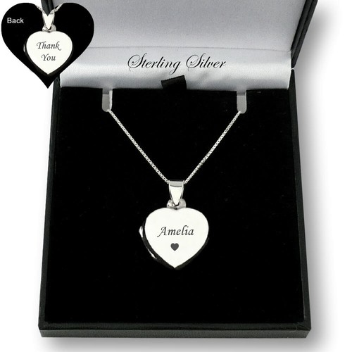 Engraved heart locket - engraved,