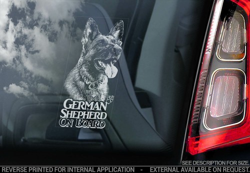 German shepherd car sticker - german,