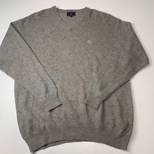 Mens SERGIO TACCHINI V- Neck Wool Jumper / XL/ Grey