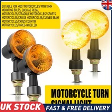 4xMotorcycle Indicators Turn Signal Light Bullet Bulb Universal Motorbike Black
