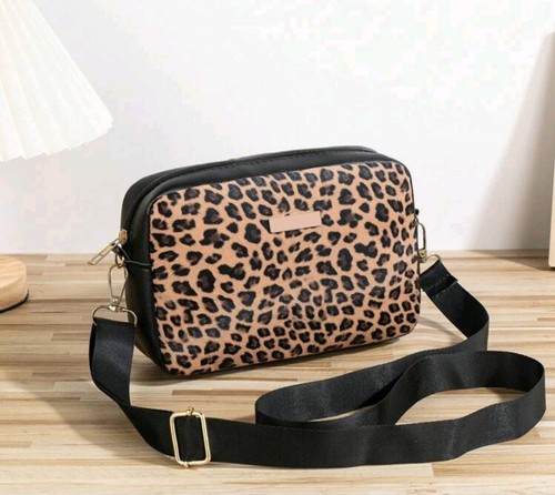 Ladies handbag leopard print - ladies,