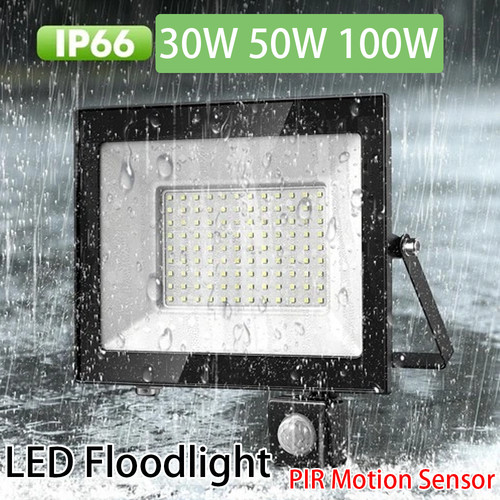 Led floodlight with pir motion - with,
