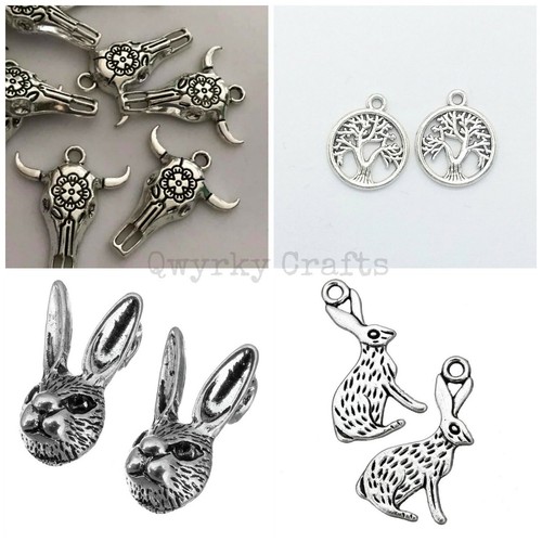 Tibetan silver charms pendants - tibetan,