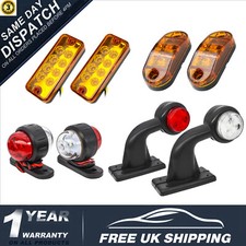 12V Yellow Red White Side LED Truck Trailer Lorry Recovery Position Lights Lamp