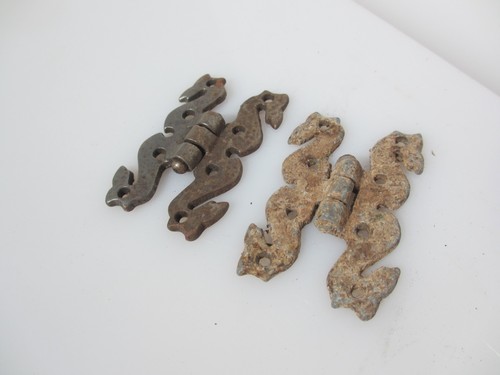 Vintage iron hinges - iron, cupboard