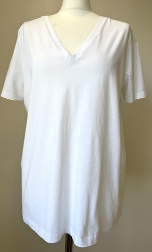 Cos cotton neck t shirt - v-neck,