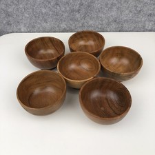 Hand Carved Wooden Bowls Set