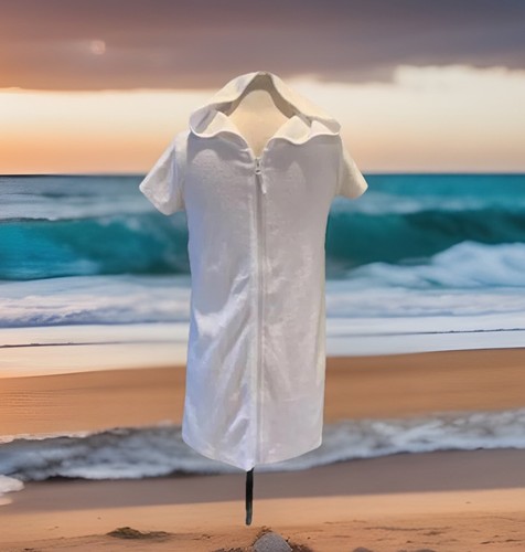White beach coat terrycloth - coat,