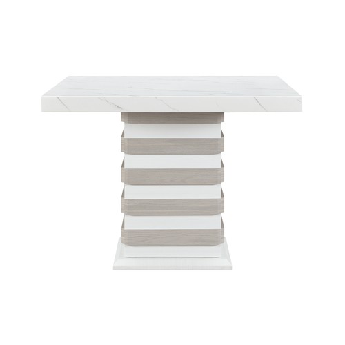 White square pedestal - square, dining