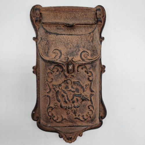 Cast iron wall mount mailbox - wall,