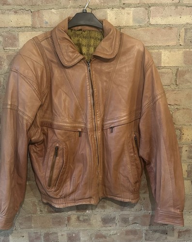 Vintage leather bomber jacket - vintage,