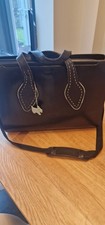 Radley Black Leather Briefcase/Laptop Bag With Handles & Shouldet Strap