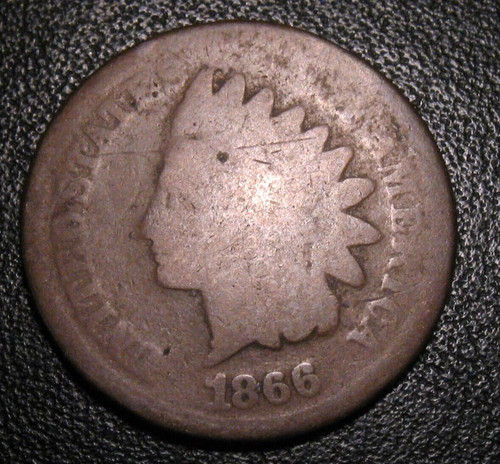 Old coins 1866 indian head - old,