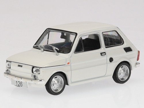 Fiat 126 1972 white diecast