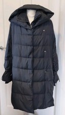 Zara Size M Black Puffer Winter Coat With Removable Extra Lining