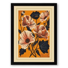 Golden Bloom Botanical Framed