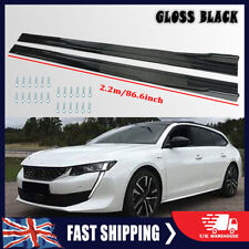 Side Skirt Splitter Spoiler Lip Glossy Panel For Peugeot 206 207 208 308 508 US