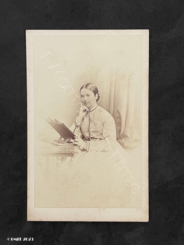 Cdv woman named lady hutchin - woman,