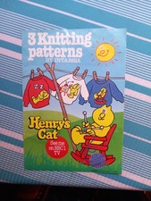 Henry's Cat knitting pattern 3 patterns jumper vintage childrens tv 80s