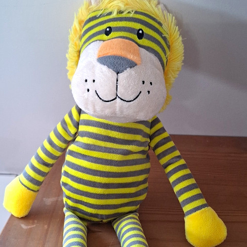 Striped lion plush - striped, toy