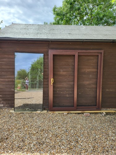 Upvc patio sliding doors brown - upvc,