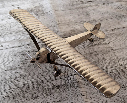 Vintage aluminum airplane - vintage,