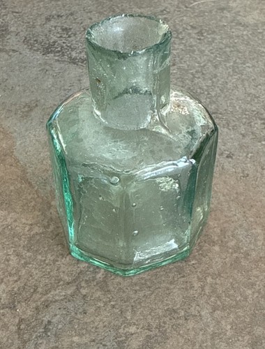 Antique ink bottle octagonal - antique,