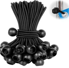 Flag Bungees Ties Heavy Duty Tarp Banner Rope Pole Cord Clip Attach Ties Tent