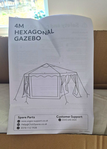Argos hexagonal gazebo - x, 4m