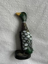 Vintage Wooden Hand Painted Duck Brush