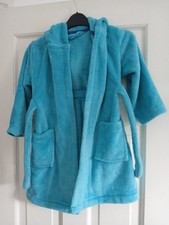 Unisex Teal Green Dinosaur Dressing Gown With Fixed Belt Size 4/5