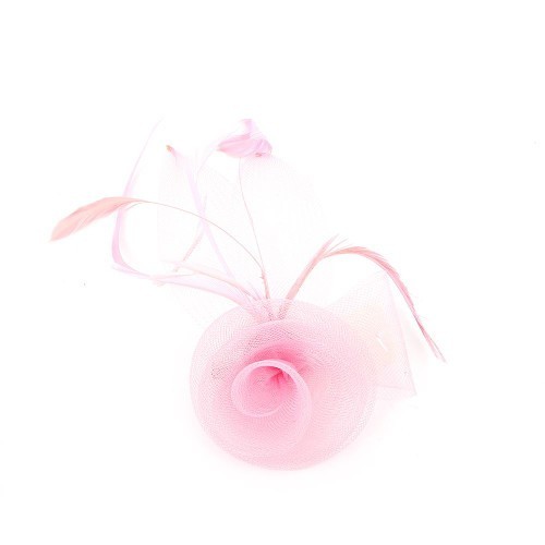 Flower sinamay feather clip - flower,